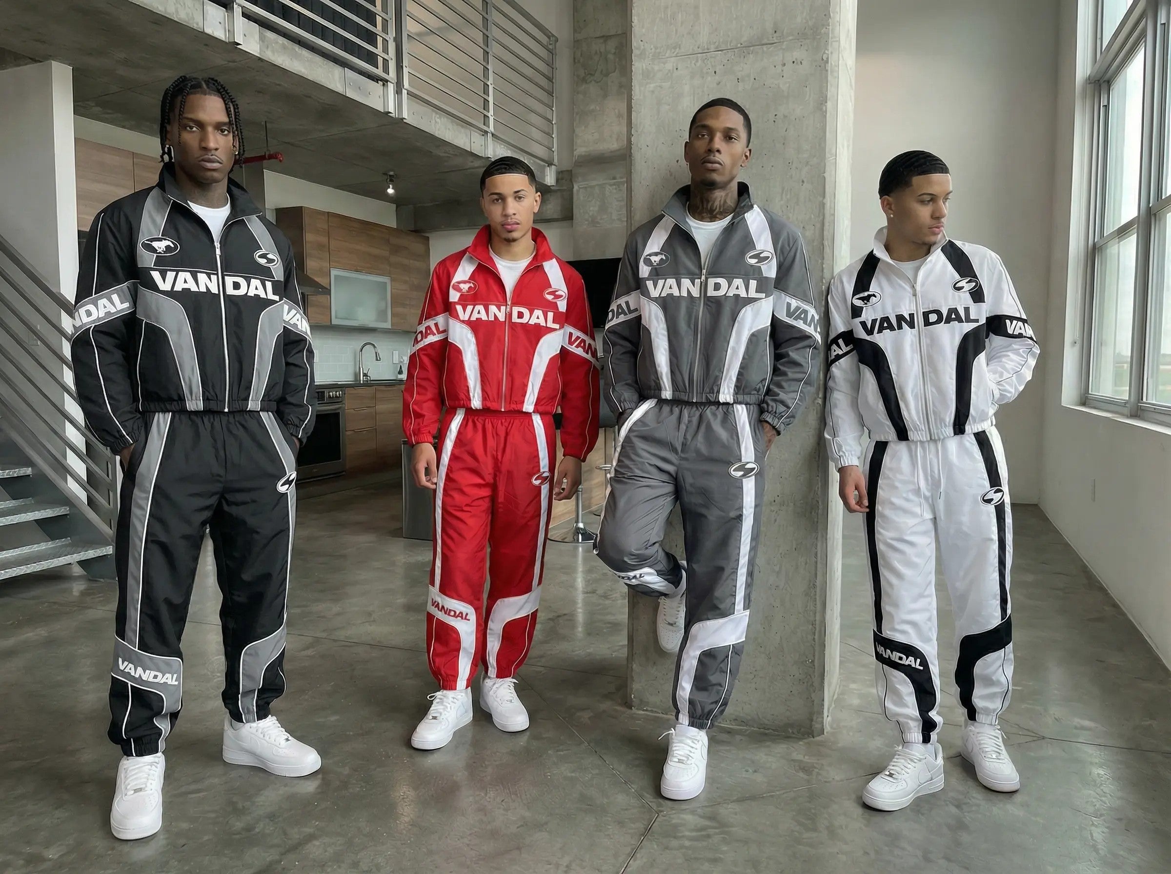 White & Black Vandao Tracksuit